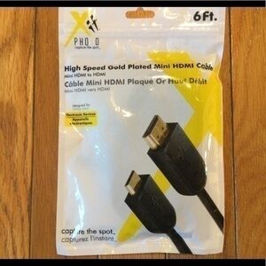 New Photo Mini HDMI to HDMI Cable High Speed Gold Plated